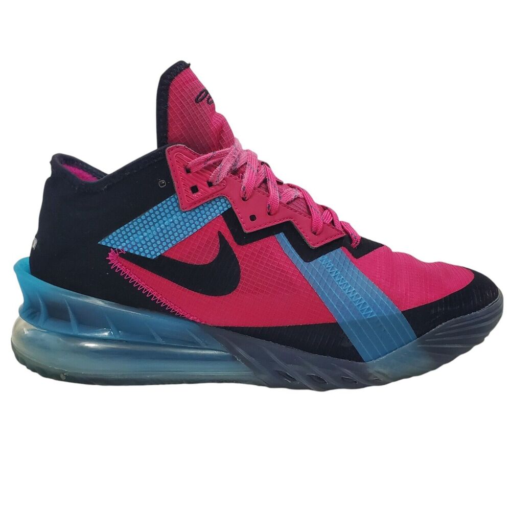 NIKE Shoes LEBRON 18 LOW Mens Size 9.5 NEON LIGHTS Fireberry Sneaker CV7562-600 - Picture 3 of 12